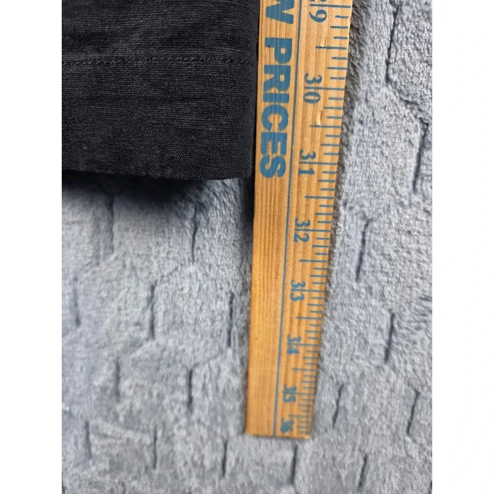 Island Passport Mens Black Linen Cotton Blend Drawstring Pants 1X32 NWT